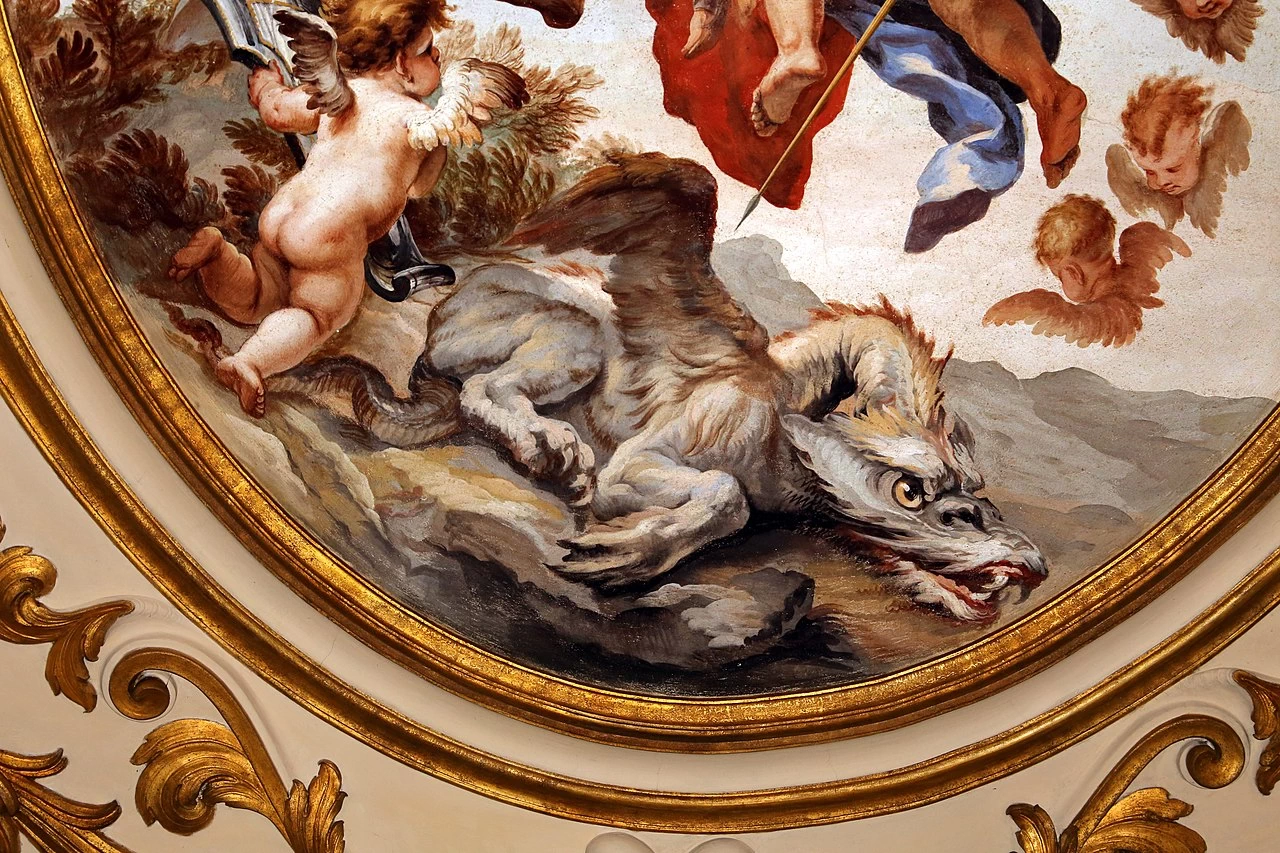 San giorgio ascende al cielo - Firenze, dettaglio